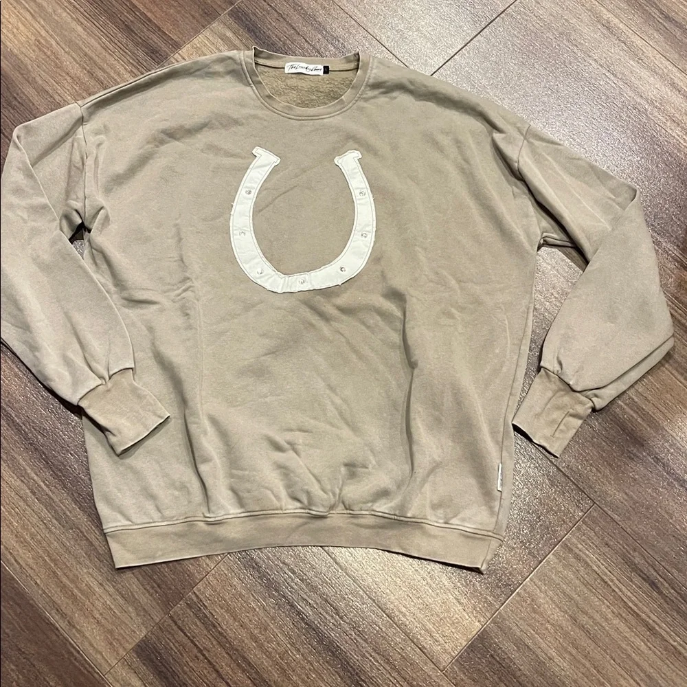 NWOT The Laundry Room Beige Sweatshirt - Picture 2 of 8